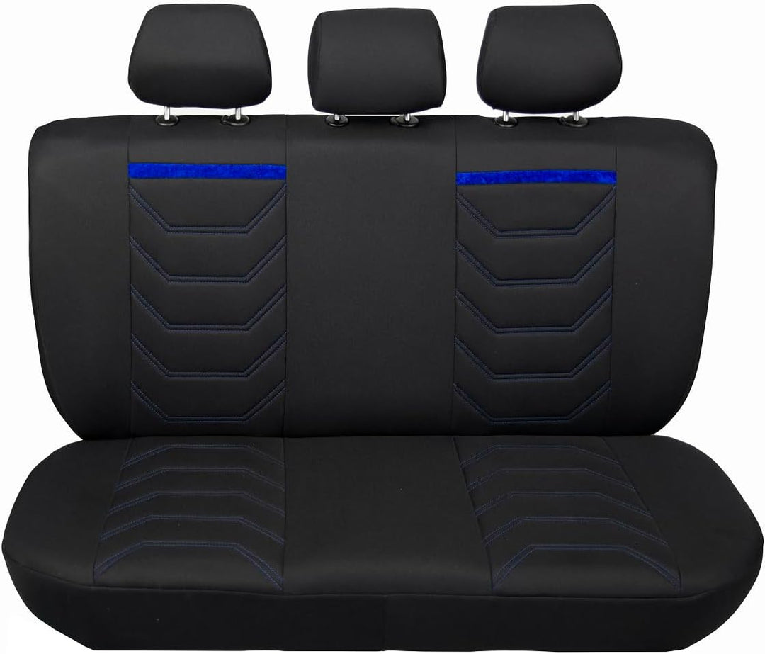 ERJOT Autobezüge Sitzbezüge Comfort Plus Schonbezüge Komplet Set Universal Schwarz (Blau), Blau
