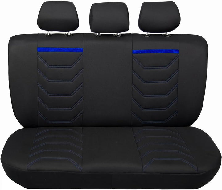 ERJOT Autobezüge Sitzbezüge Comfort Plus Schonbezüge Komplet Set Universal Schwarz (Blau), Blau