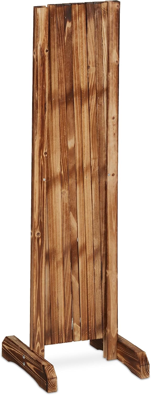Relaxdays Rankgitter Holz, ausziehbar bis 275 cm, Natur
