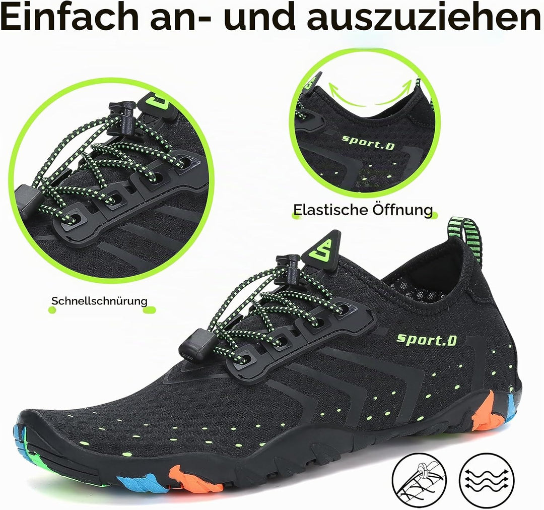 SAGUARO Badeschuhe Strandschuhe Aquaschuhe Wasserschuhe Surfschuhe Schwimmschuhe für Damen Herren Ki