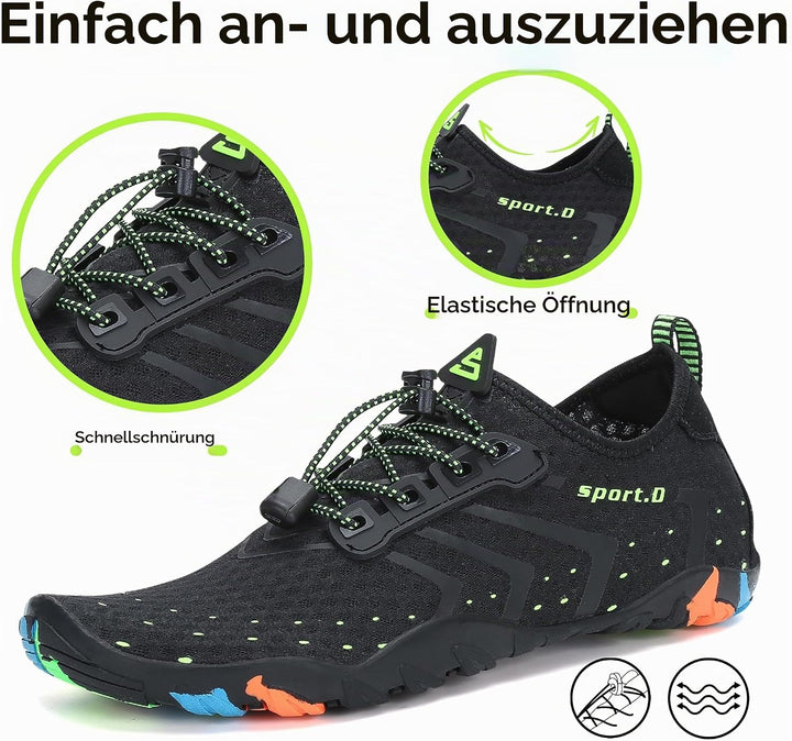 SAGUARO Badeschuhe Strandschuhe Aquaschuhe Wasserschuhe Surfschuhe Schwimmschuhe für Damen Herren Ki