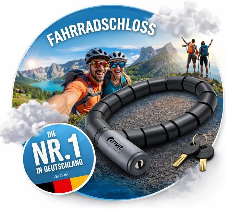 Fahrrad Panzerschloss, Sicherheitsschloss für Fahrräder, Robustes Fahrradschloss
