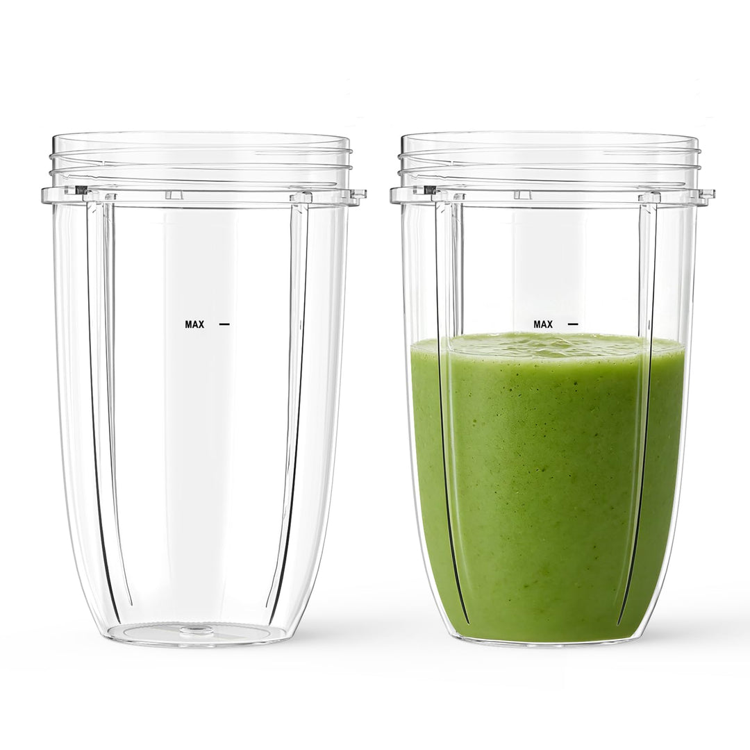 2-Pack 24 oz Ersatzbecher (680 ml) für Mixer, Kompatibel mit NutriBullet 600 W &amp; 900 W Extractor Kli