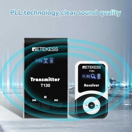 Retekess T130-T131 Tour Guide System mit Headsets, Bundle with TT034 Headsets, Verbesserte Rauschunt