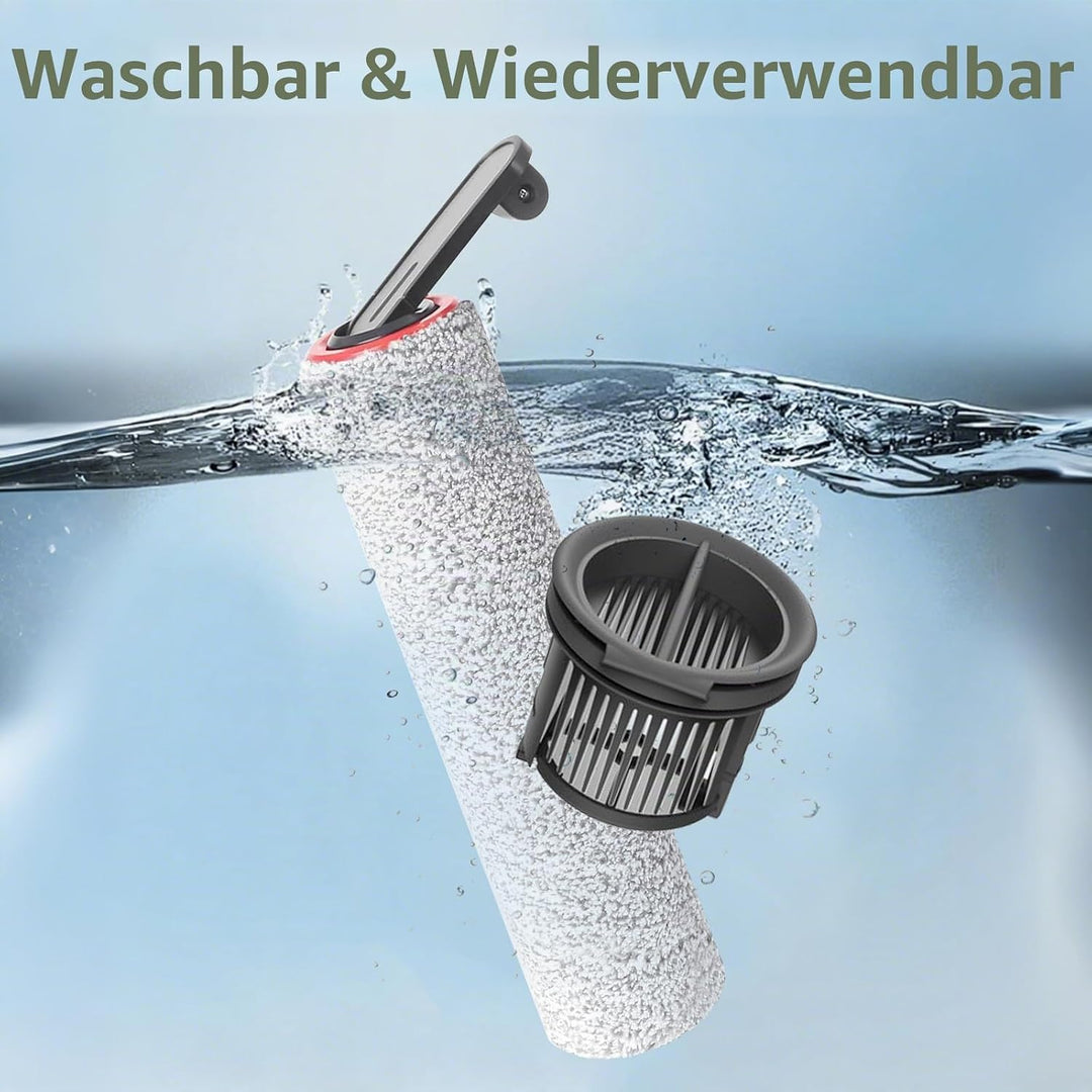 PeakLife 7 Stück Zubehör für Dreame H14 Pro, H14 Dual, H14, Nass und Trockensauger, 3 Bürstenrolle,