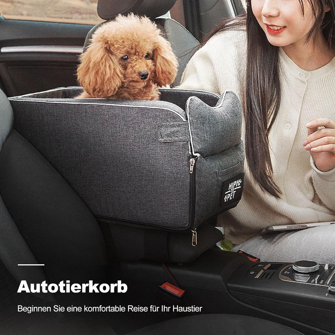 Ergocar Hunde Autositz, Sitzerhöhung für Kleine Hunde &amp; Katzen mit Einem Gewicht unter 6kg Weich Abn