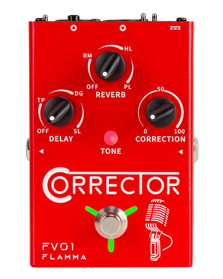 FLAMMA FV01 Vocal Effects Processor Pitch Correction Voice Pedal Vocal Stompbox Microphone Amplifier