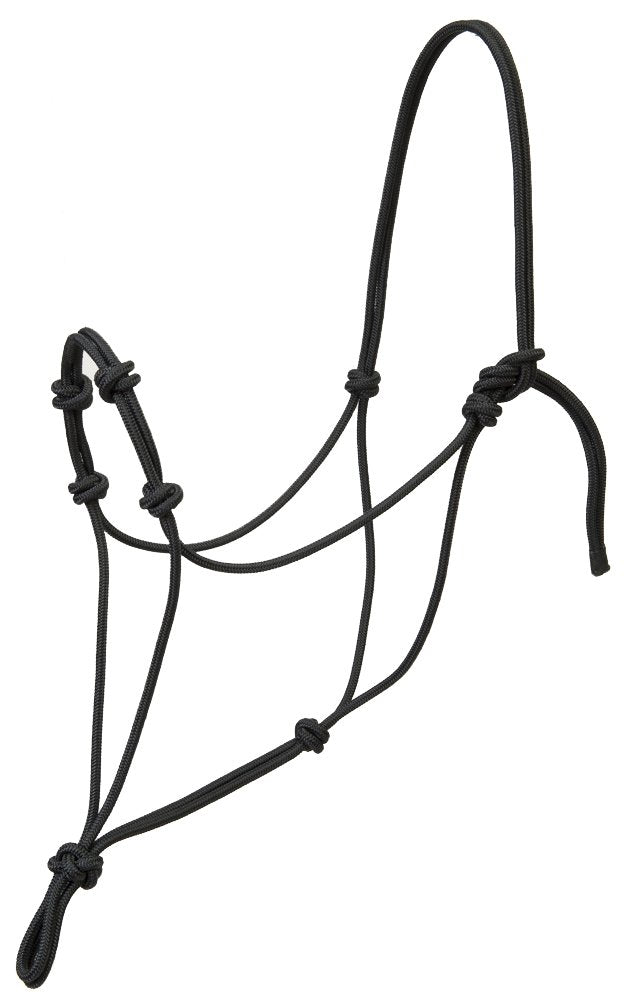 Weaver Leather Silvertip Four Knot Rope Halter Schwarz L, Schwarz L