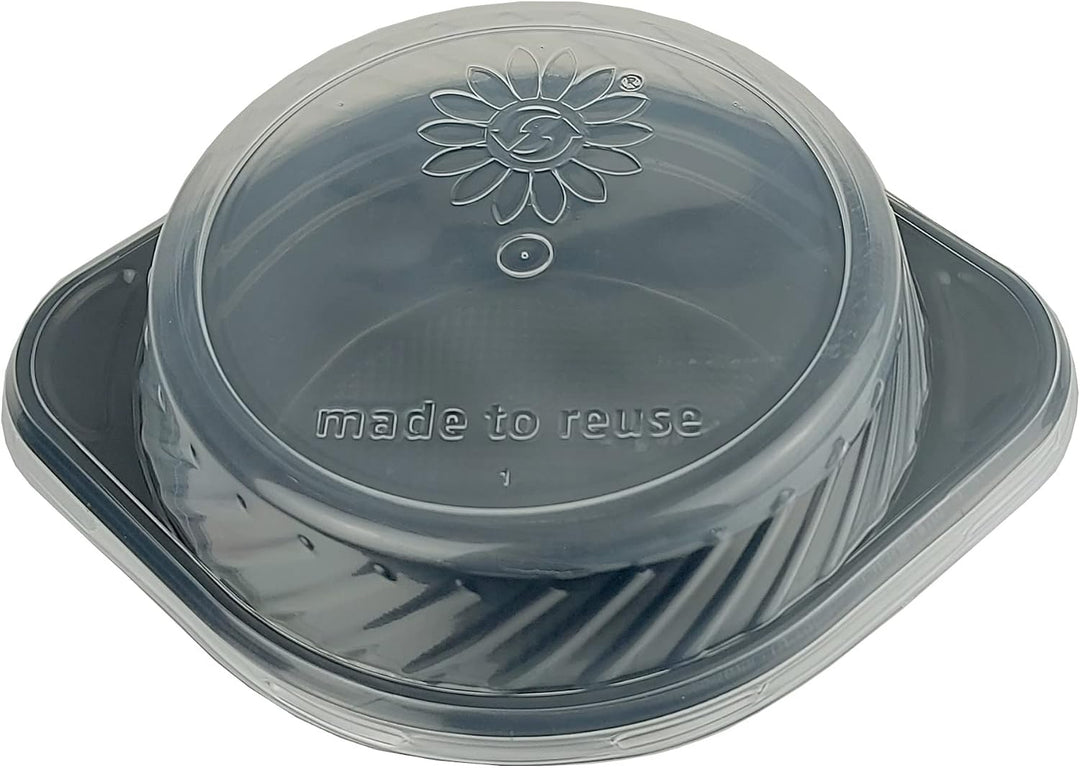 Gastro-Bedarf-Gutheil 120 Mehrweg Suppenschalen mit Deckel und Löffel 500ml Fassungsvermögen Mikrowe