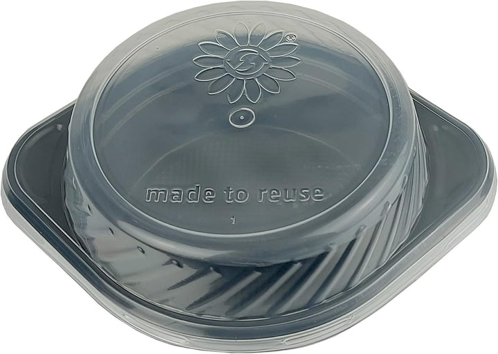 Gastro-Bedarf-Gutheil 120 Mehrweg Suppenschalen mit Deckel und Löffel 500ml Fassungsvermögen Mikrowe