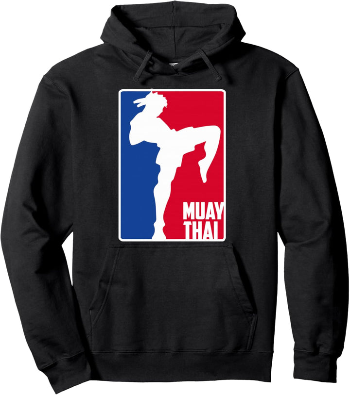 Muay Thai Fighter Retro Kickboxen Training MMA Pullover Hoodie