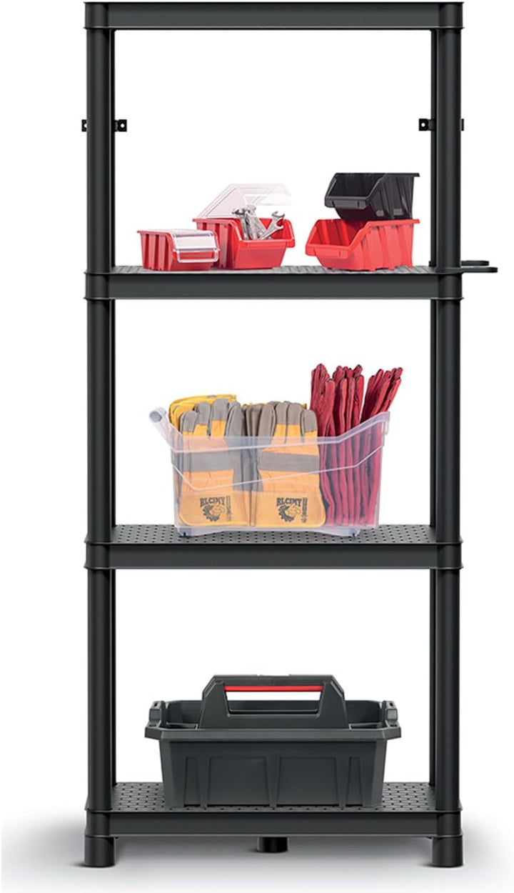 Kistenberg Werkstattregal 58 x 28 x 131,5 cm bis 185 kg belastbar, 4 Ablageböden Steckregal Schwerla
