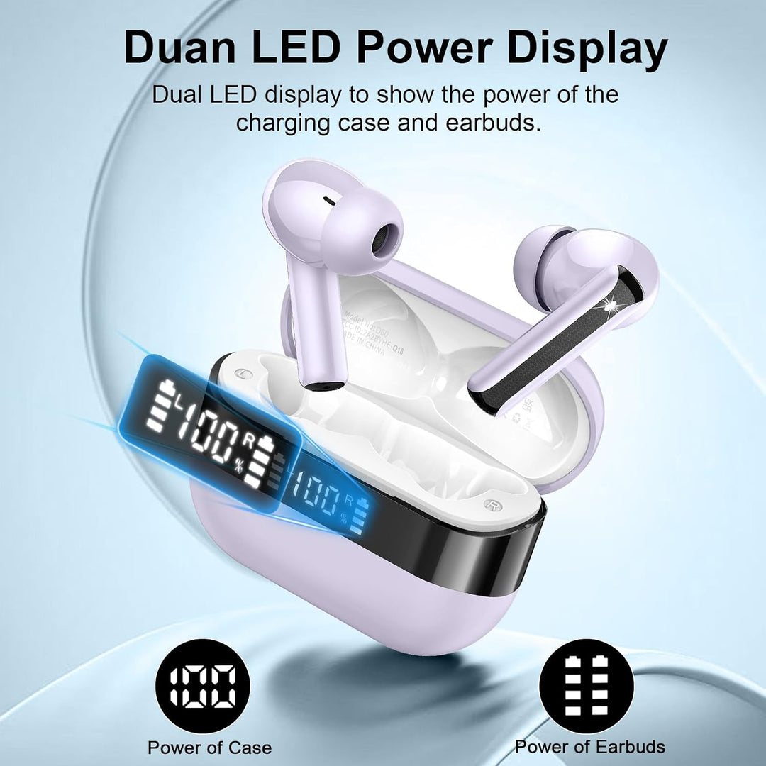 Kabellose Ohrhörer, Bluetooth 5.4 Kopfhörer mit HiFi Stereo, In-Ear-Kopfhörer mit 4 ENC-Mikrofonen,