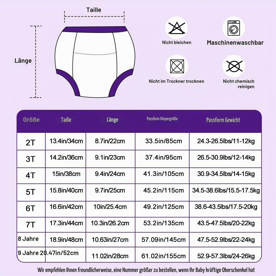 MOEMOE BABY Töpfchen Trainingshose 6 Stück Baby Trainingshosen Töpfchen Unterwäsche Kinder für Mädch