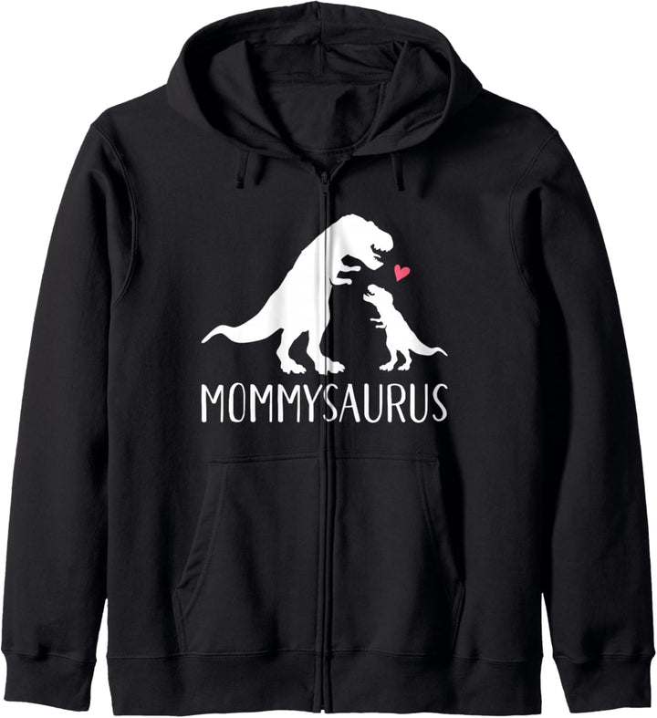 Mama Dinosaurier Rex Kind und Mutter Kapuzenjacke