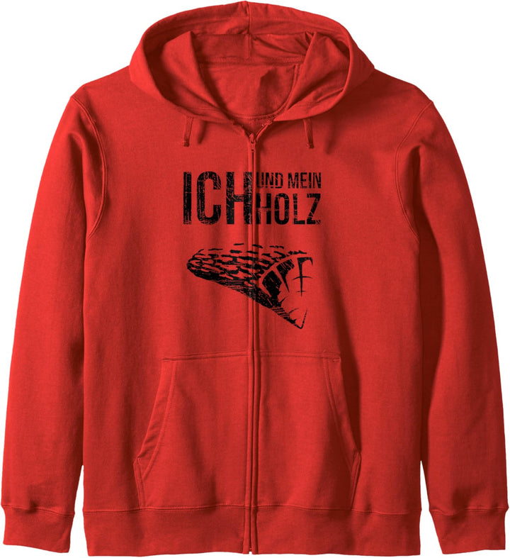 Tischler Holzscheit Stammholz Ich und mein Holz Kapuzenjacke
