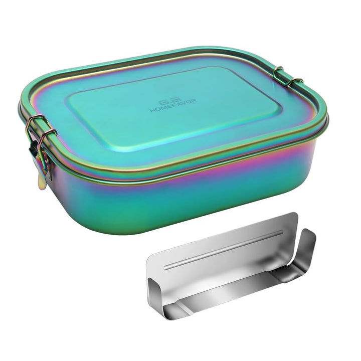 G.a HOMEFAVOR Edelstahl Brotdose Bento Box Auslaufsicher Metall Lunchbox 1400ml mit Herausnehmbarer