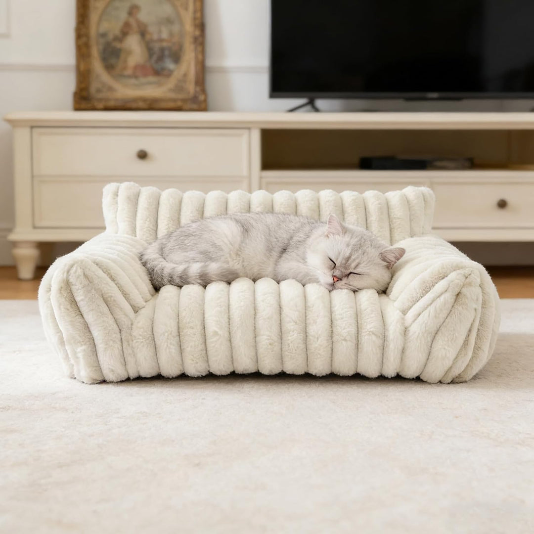 Haustiersofa 60x45cm Kaninchenplüsch Katzenbett &amp; Kleinhundebett, Hundebett | Kaninchenplüsch, PP-Ba