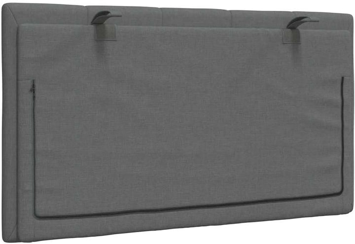 vidaXL Kopfteil-Kissen Hanko Dunkelgrau 80 cm Stoff, Dunkelgrau 80 cm