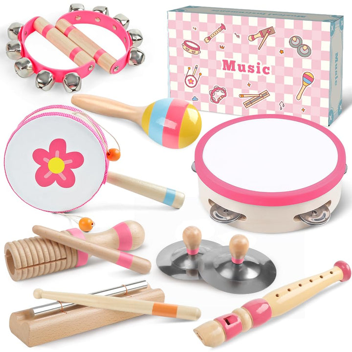 Musikinstrumente-Spielzeug für Kleinkind-Mädchen ab 1-3 Jahre | 8-in-1 Pädagogisches Montessori Spie
