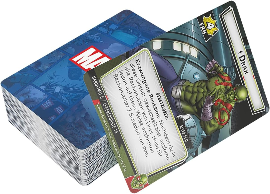 Fantasy Flight Games, Marvel Champions: LCG – Drax, Helden-Erweiterung, Expertenspiel, Kartenspiel,