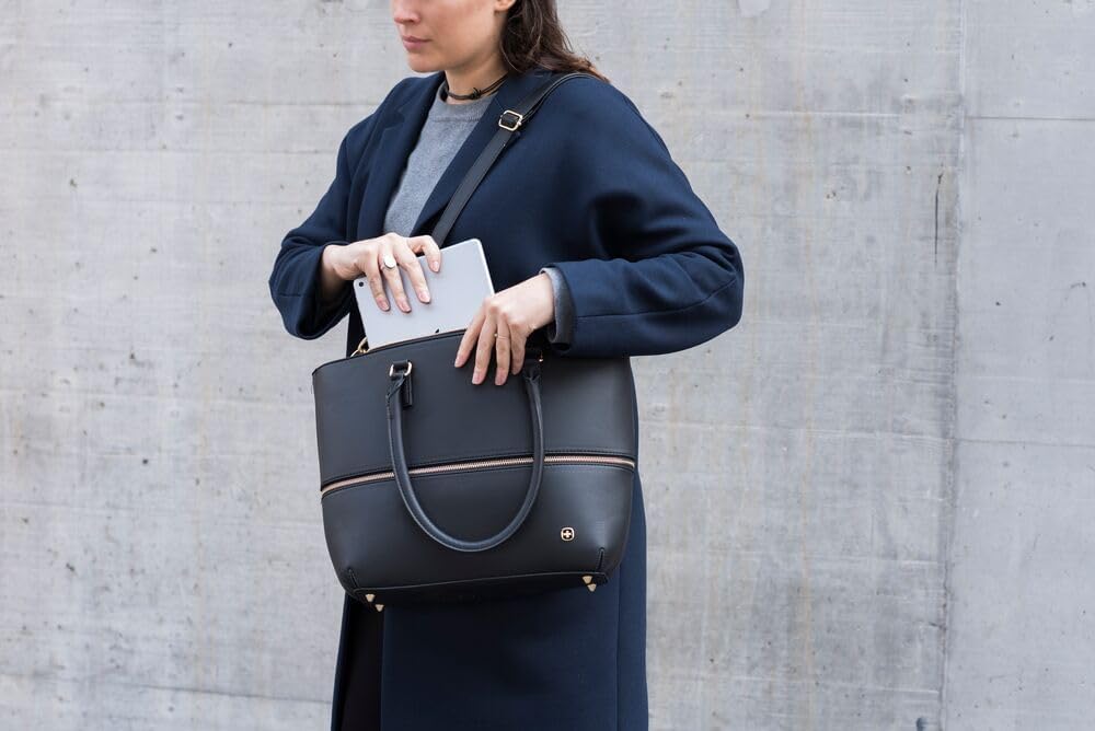 WENGER Eva Laptop-Tasche, Handtasche mit herausnehmbarer Laptophülle, Notebook 13 Zoll, Tablet 10 Zo