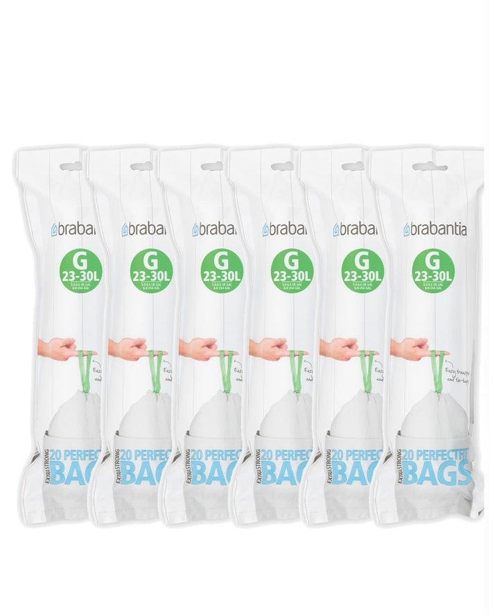 6x Brabantia Müllbeutel Spenderverpackung 30 l (G) 20 Stück 6er-Pack, 6er-Pack