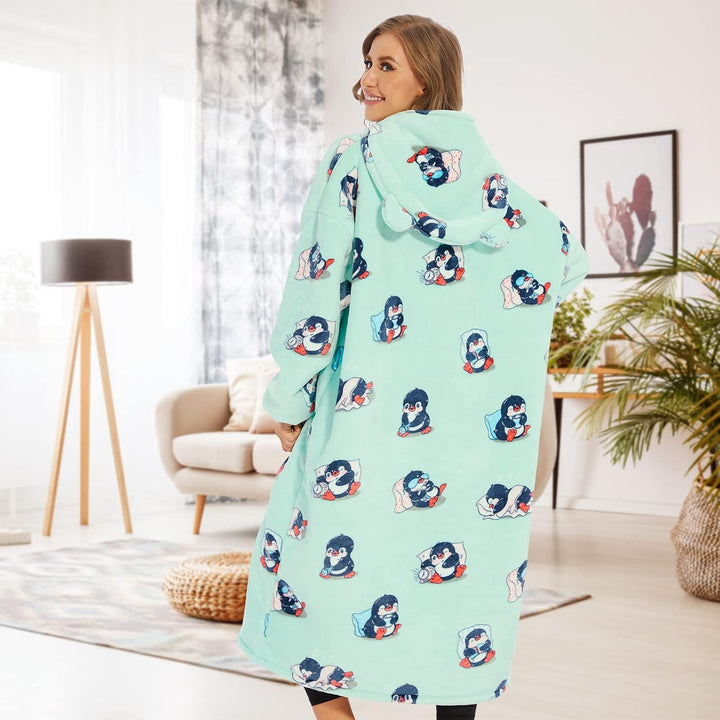 THREE POODLE Decken Hoodie, Oversize Hoodie Decken Pullover Kuschelpullover für Damen Herren Kinder,