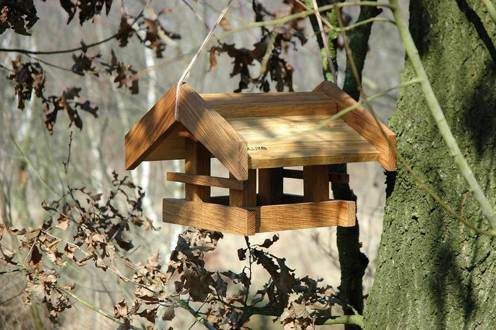 Luxus-Vogelhaus Klassisches Vogelhaus Basis, Eiche, Braun, 46036e Eiche - Spitzdach, Eiche - Spitzda