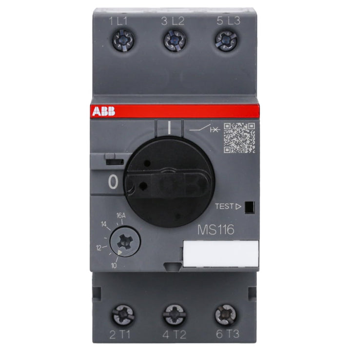 ABB MS116 Motorschutzschalter, 16 A 90mm x 45mm