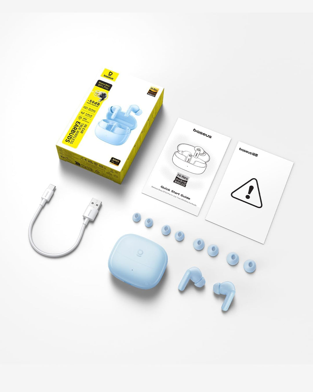 Baseus EP10 Pro In Ear Kopfhörer Kabellose, Bluetooth Kopfhörer Blau, Blau