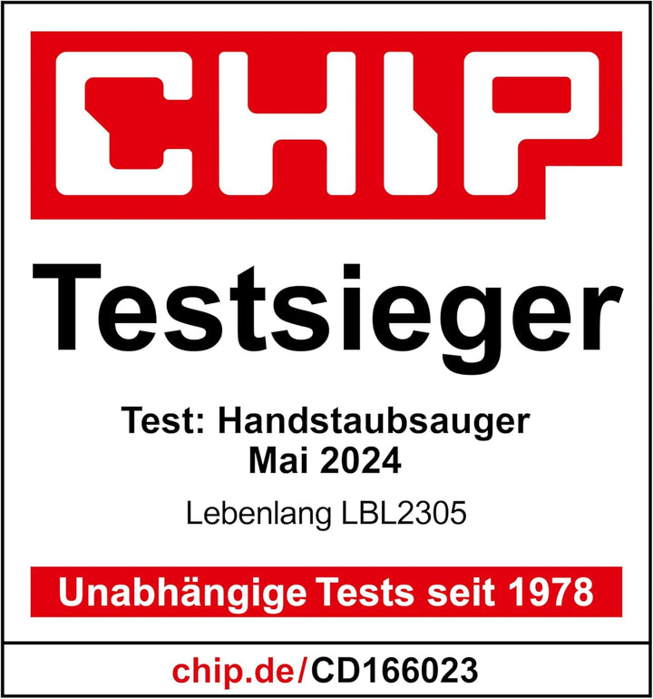 LEBENLANG Kabelloser Handstaubsauger Akku 17000PA I TESTSIEGER I Inkl. Starker LI-Akku &amp; Standhalter