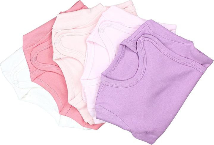 TupTam Baby Body Mädchen 5er Set – Kurzarm Wickelbody aus Baumwolle mit Print, Atmungsaktiv und Haut