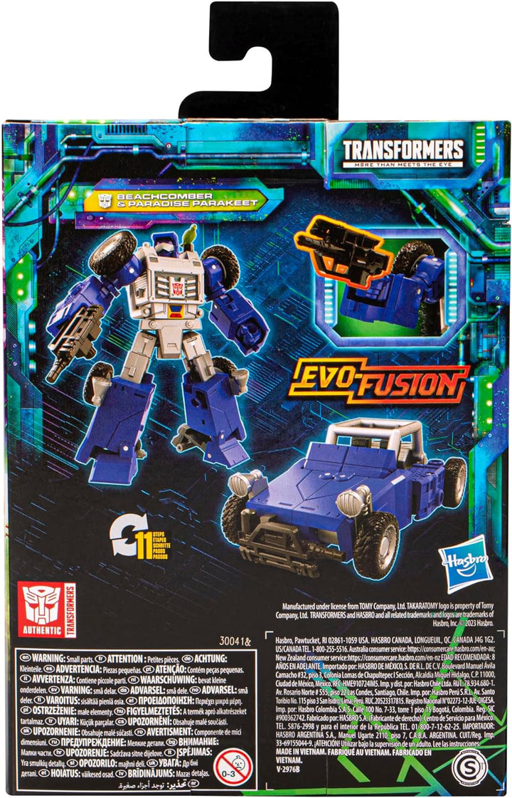 Transformers Legacy Evolution Deluxe-Klasse Beachcomber &amp; Paradise Parakeet, 14 cm grosse Action-Fig