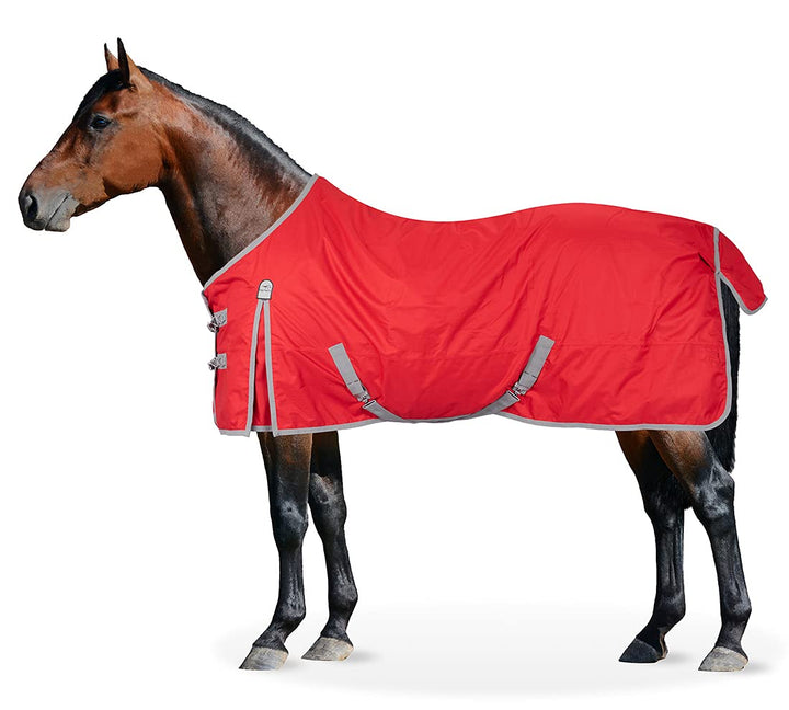 Equinate Regendecke Springfield Weidedecke mit Fleece 145cm Rot Rot 145cm, Rot 145cm