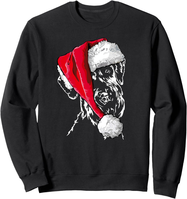 Lustiger Riesenschnauzer Weihnachtsmann Weihnachten Hunde Sweatshirt