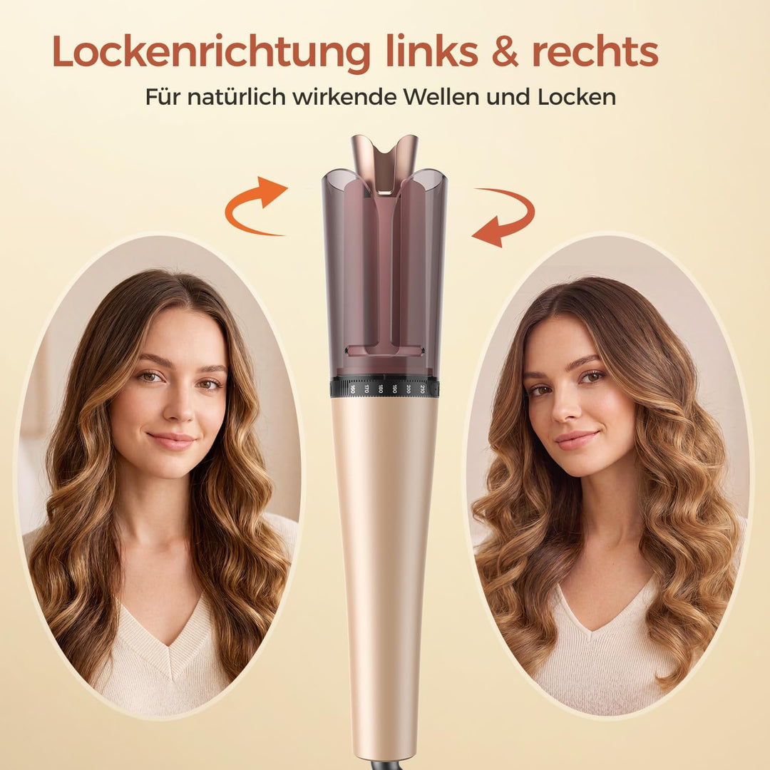 Lockenstab Automatischer 25mm,6 Temperaturen, Links-/Rechtslauf, 25mm