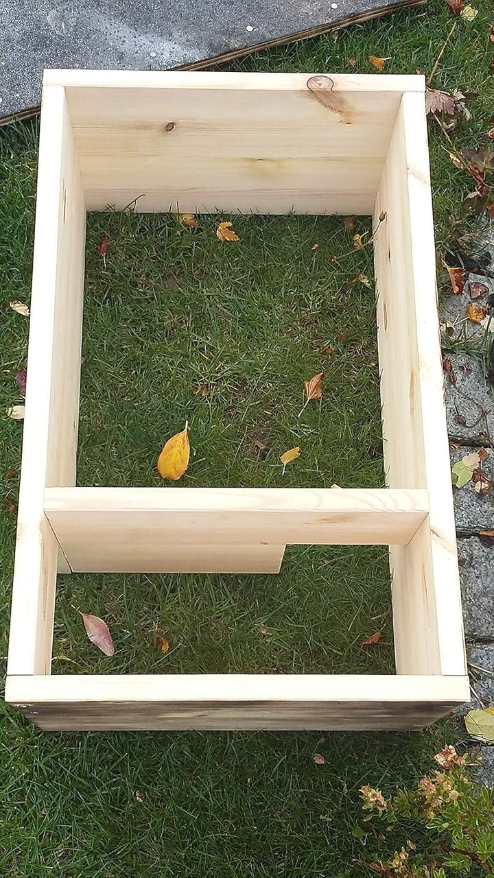 Igelhaus Igelschutz geflammt Dachpappe handgemacht Gratis Stroh 60x40x22cm