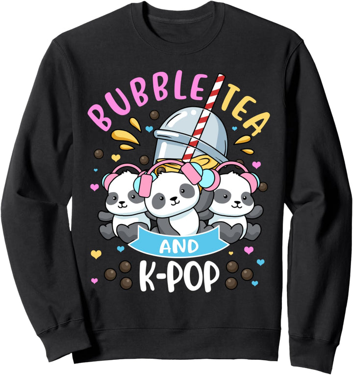 Bubble Tea Geschenk Mädchen K-Pop Frauen Boba Bubble Tea Sweatshirt