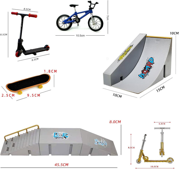 Generisch Finger Skateboard Rampe Set Fingerboard Rampe, Skate Park Kit Mit Rampen, Ultimate Fingers