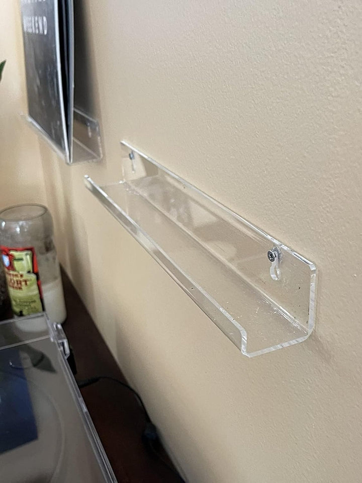 NIUBEE Transparente Schallplattenregale, Wandhalterung, Acryl, 6 Stück, für Ihr tägliches LP-Hören i