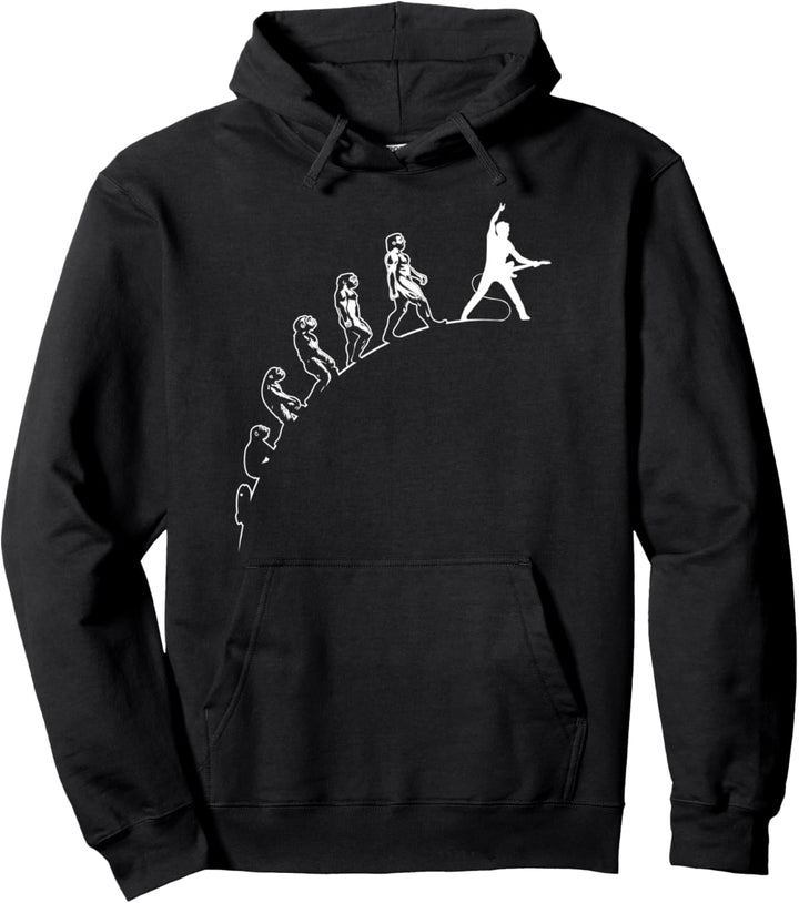 Gitarrenspieler Evolution Lustiger Gitarrist Musiker Pullover Hoodie
