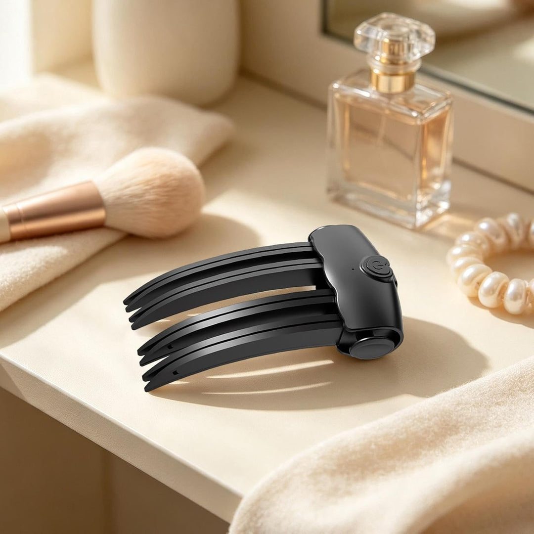 Ansatz Lifting Clips Wiederaufladbarer Kabelloser Hitzeschutz-Liftingkamm Schwarz, Schwarz