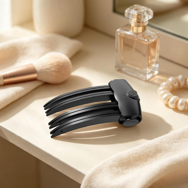 Ansatz Lifting Clips Wiederaufladbarer Kabelloser Hitzeschutz-Liftingkamm Schwarz, Schwarz