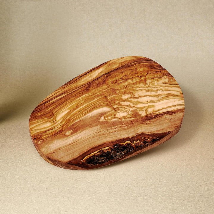 DAS OLIVENHOLZBRETT® Schneidebrett aus Olivenholz/Olivenholzbrett/Servierbrett aus Holz/Frühstücksbr