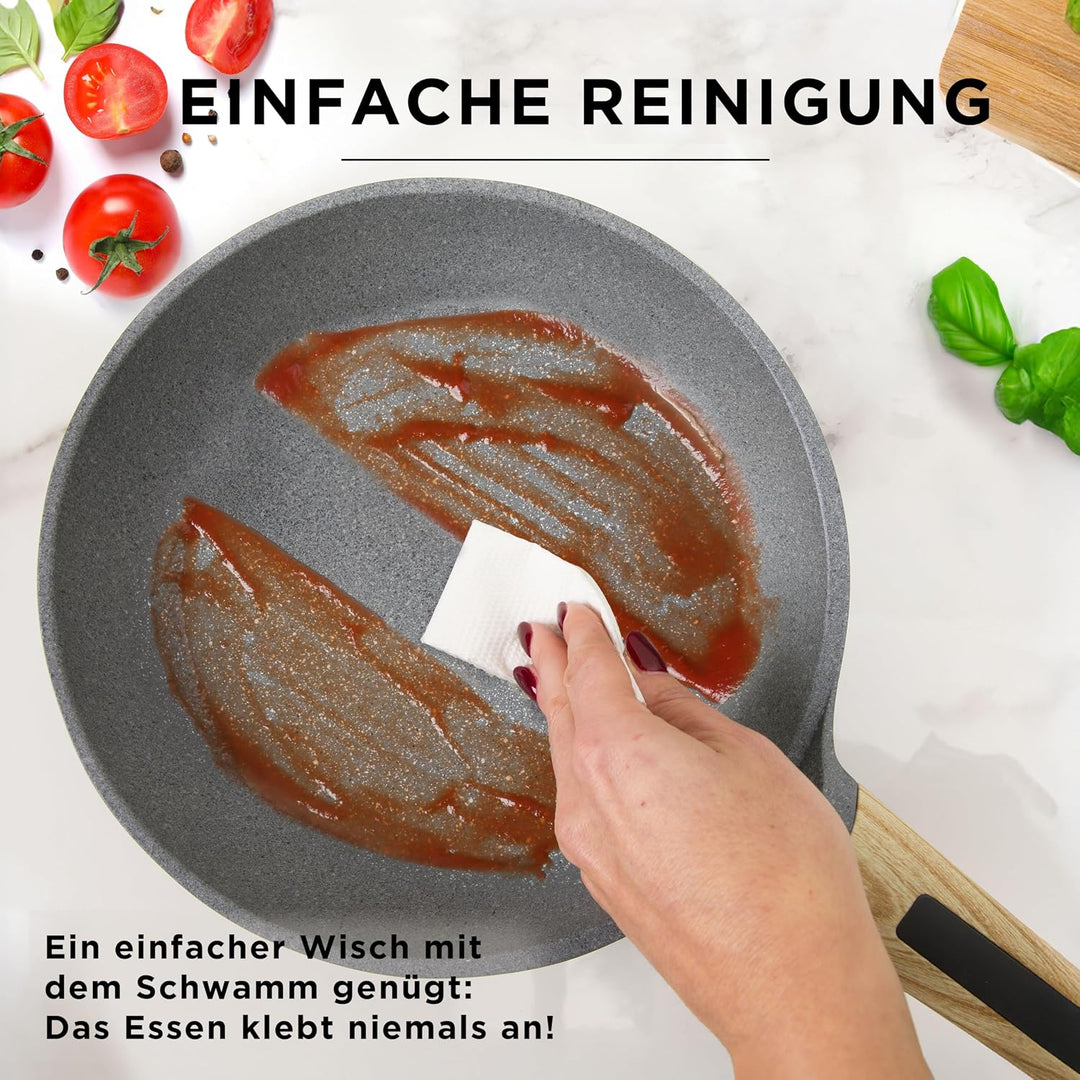 KASANOVA Induktionsgeschirrset Evolution, antihaftbeschichtetes Kochgeschirr, geeignet für Induktion
