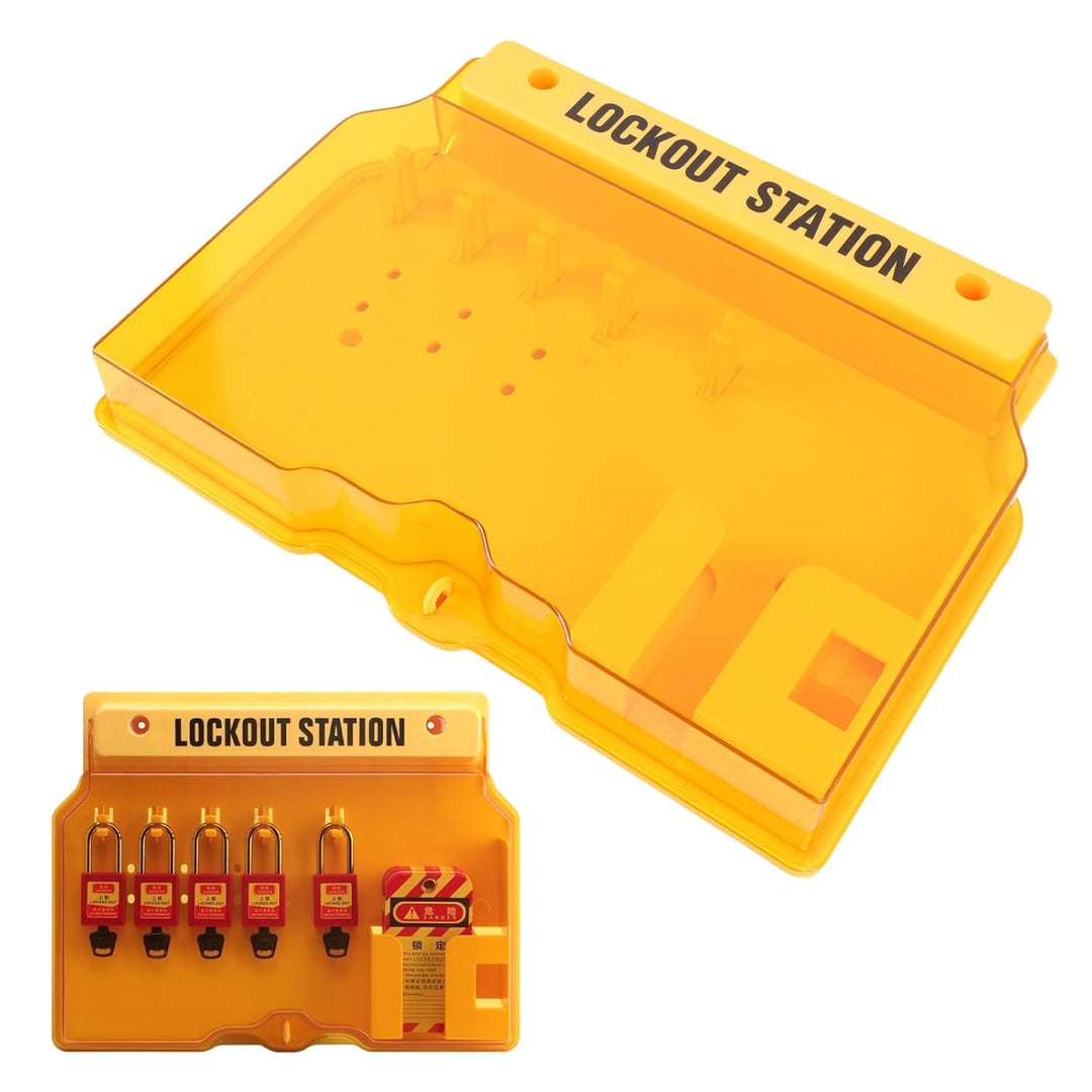 Lockout-Tagout-Station mit Loto-Geräten, Wandmontage-Lockout-Tagout-Kit-Board mit Sicherheitsvorhäng
