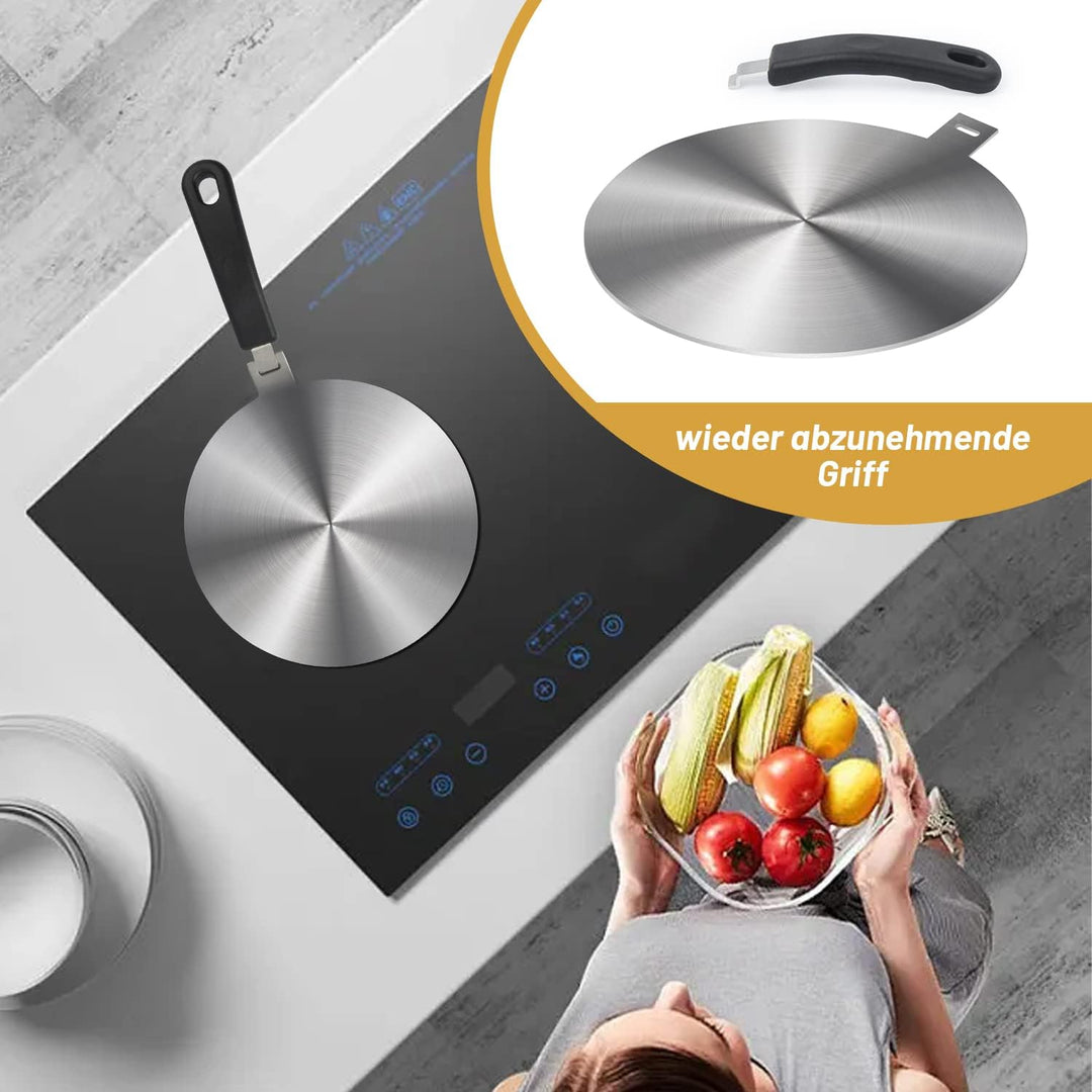 LEUOVE Induktion Adapter 24cm, Induction Plate für Kaffeekannen und Kochgeschirr auf Induktionskochf