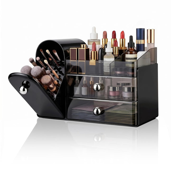 ERWEY Make Up Kosmetik Organizer mit Schubladen, Grosse Schminktisch Organizer Pinsel Aufbewahrung,