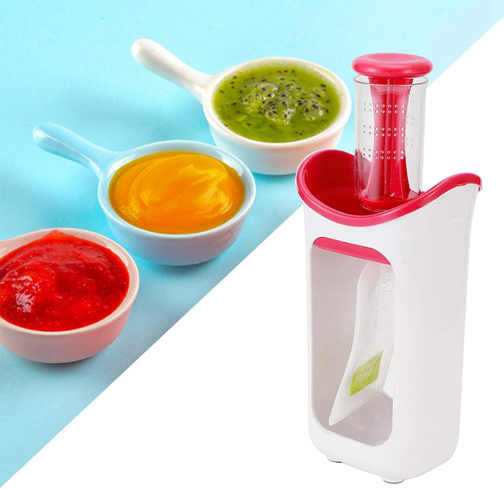 Nivvity Squeeze Station, Squeeze Station Press Store System Tragbare Kinder Obstpüree Squeezer Leben